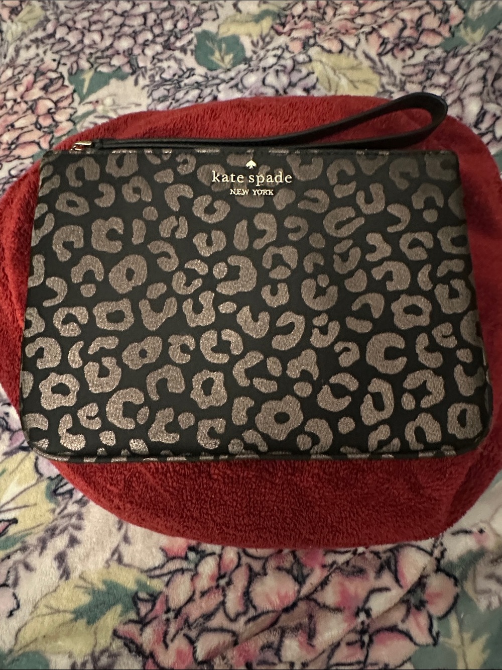 Kate Spade Ocelot Metallic Wristlet